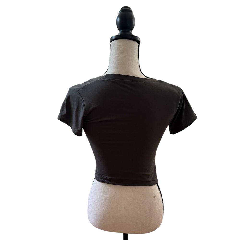 COPY - Crew Neck Basic Cropped Tee - Picture 2 of 2
